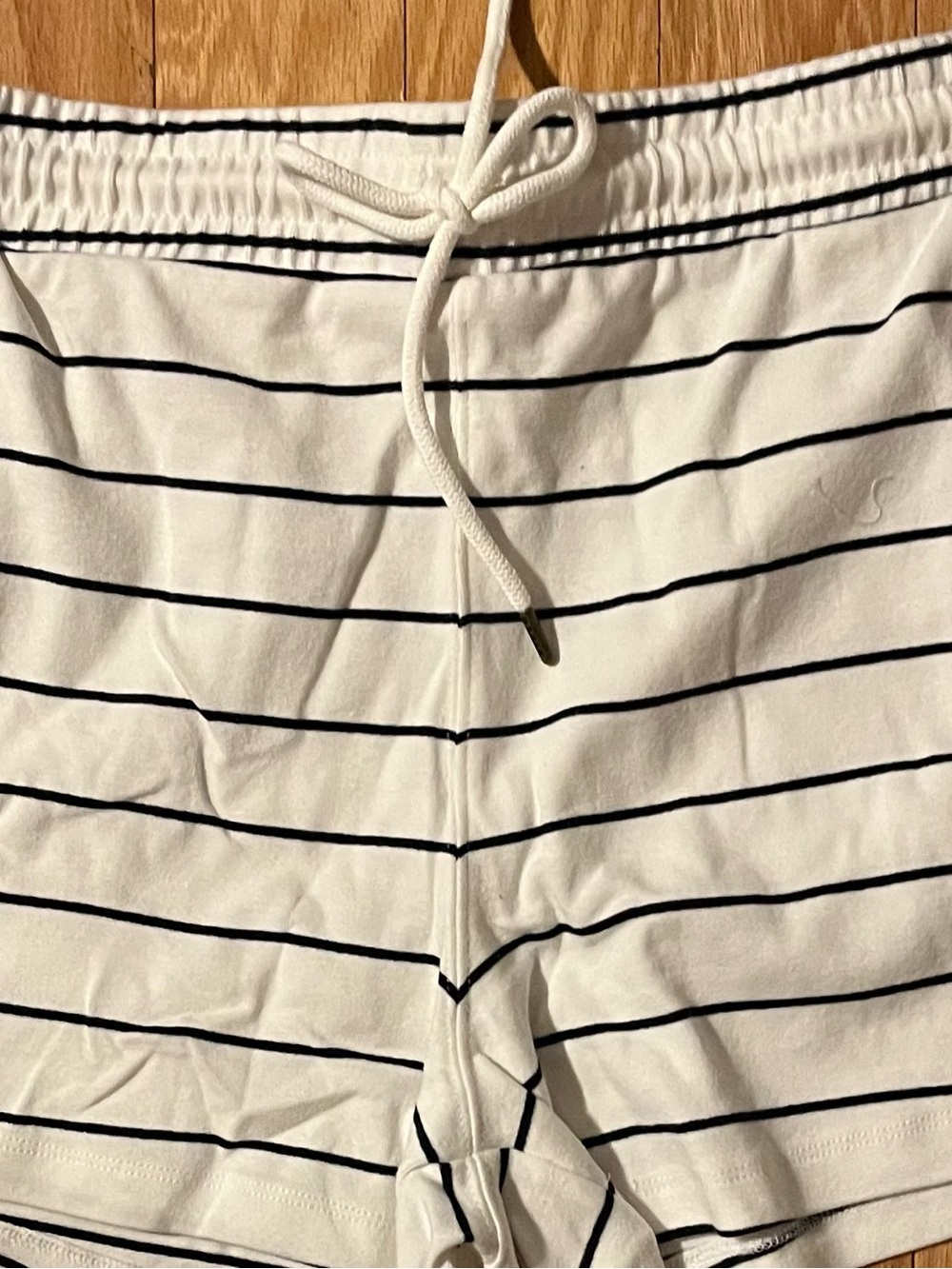 Navy Blue Strip Drawstring Shorts